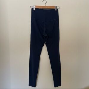 Girlfriend Collective navy high rise compressive leggings